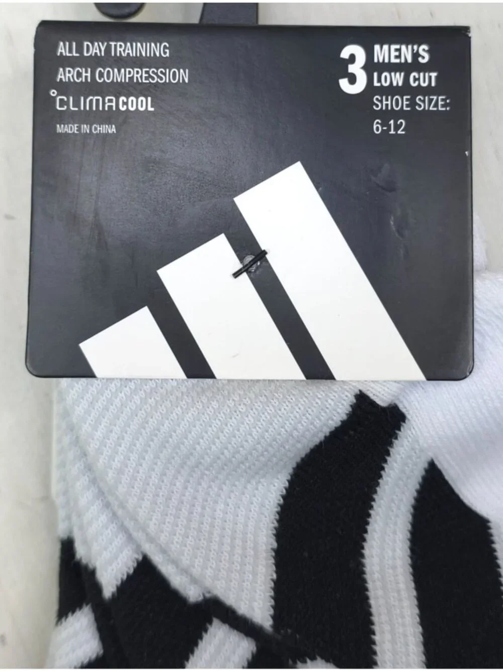 Adidas Mens Climacool Low-Cut Socks 3-Pack Arch Compression Cushioned Heel & Toe